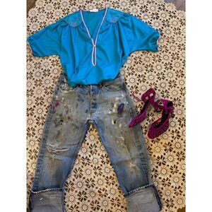 Vintage Night Shirt/ Party‎ Top Sz M